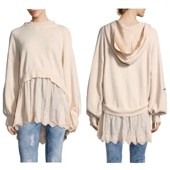 COPY - COPY - Free People Sweet Streets Hoodie 22” P2P XS - Picture 2 of 8